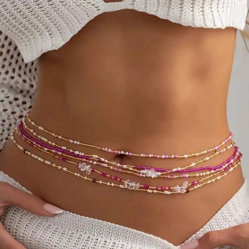 SHIXIN 6Pcs/Set Boho Colorful  - Body Jewelry Chain recension och pris